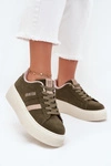 Sneakersy Damskie Na Platformie Big Star SS274349 Zielone