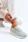 Damskie Buty Sportowe Z Ozdobnym Zamkiem Zielone Adrea