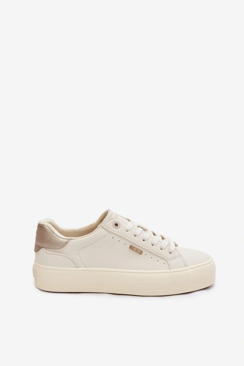 Sneakersy Na Platformie Big Star TT274806 Beżowe