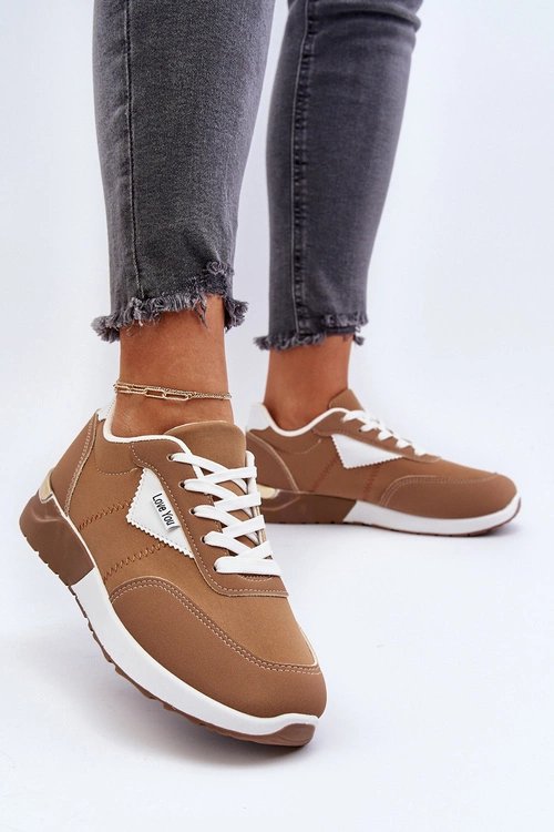 Buty Sportowe Sneakersy Damskie Brązowe Vovella