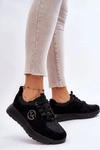 Damskie Buty Sportowe Na Platformie Czarne Aisha