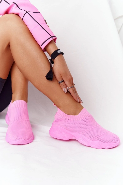 Damskie Sportowe Buty Slip-on Fuksja Yoga Class