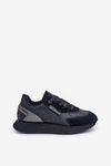Skórzane Sneakersy Męskie Big Star OO174297 Hi-Poly System Czarne 