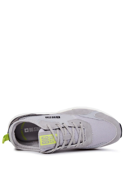 Męskie Sportowe Buty Memory Foam Big Star JJ174291 Szare