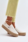 Damskie Trampki Slip-On Z Plecionką Lee Cooper LCW-24-44-2430