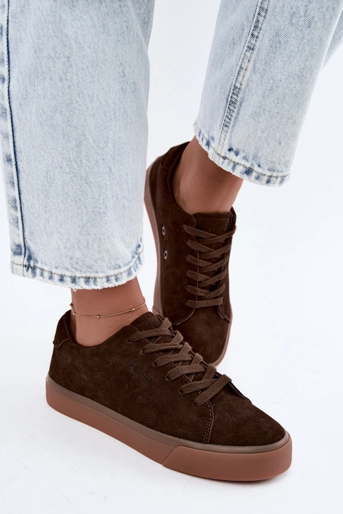 Sneakersy Damskie Big Star UU274243 Czekoladowe