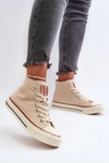 Trampki Damskie Wysokie Big Star NN274278 Beżowe