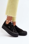 Trampki Damskie Na Platformie Lee Cooper LCW-24-31-2180 Czarne