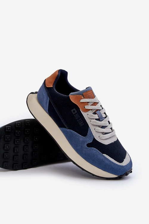 Męskie Sneakersy Memory Foam System Big Star NN174356 Granatowe