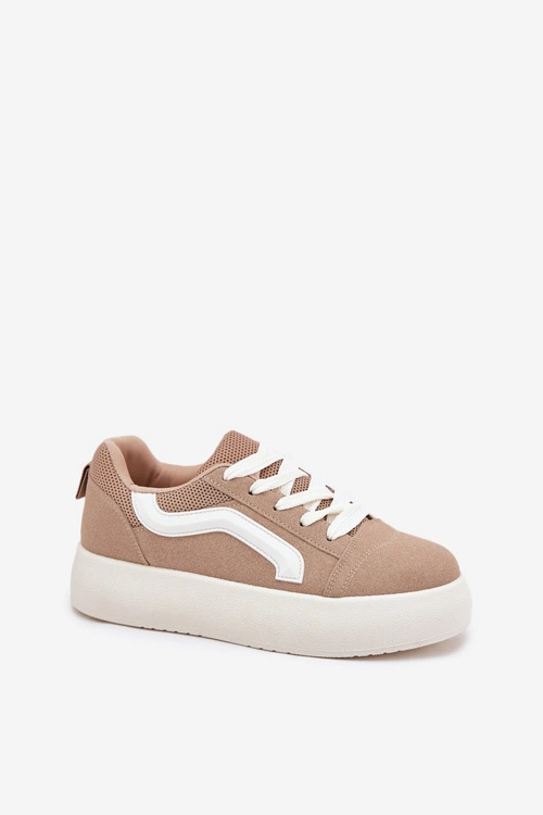 Sneakersy Damskie Na Platformie Khaki Tellnira