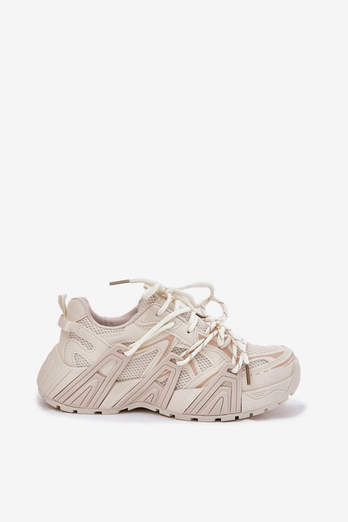 Sneakersy Buty Sportowe Damskie Beżowe Tonelli