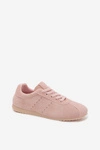 Sneakersy Damskie Z Eko Zamszu Niskie Różowe Melvelin 