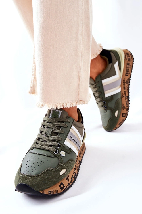 Damskie Sportowe Buty Big Star II274299 Khaki