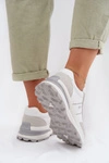 Sneakersy Buty Sportowe Damskie Big Star TT274879 HI-POLY SYSTEM Biało-Szare