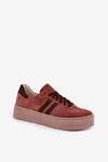 Zazoo N1068S2 Damskie Zamszowe Sneakersy Na Platformie Brązowe