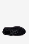 Męskie Sneakersy Na Platformie Zamszowe Big Star OO174012 Czarne