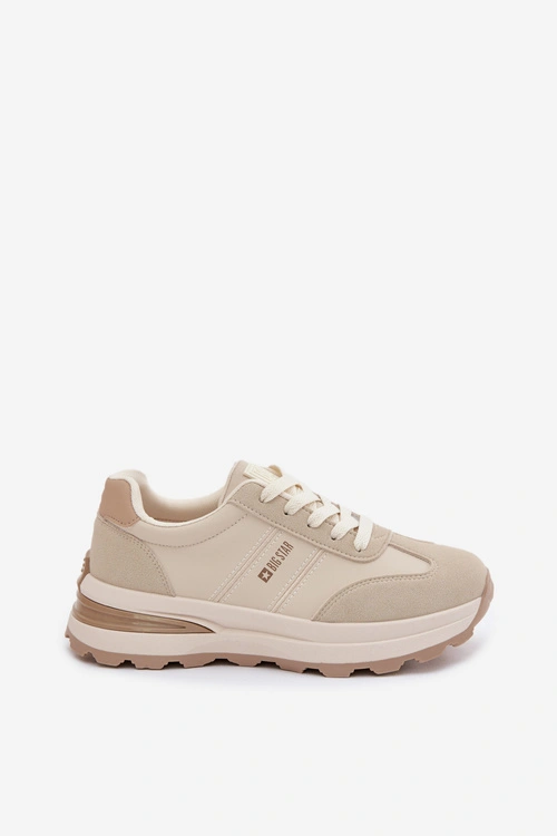 Sneakersy Buty Sportowe Damskie Big Star TT274876 HI-POLY SYSTEM Beżowe