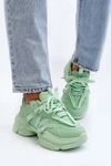 Sneakersy Damskie Na Masywnej Podeszwie Zielone Windamella