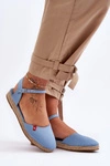 Damskie Espadryle Na Platformie Big Star FF274532 Niebieskie