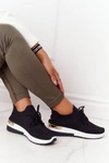 Sportowe Buty Sneakersy Na Koturnie Czarne Adeyla