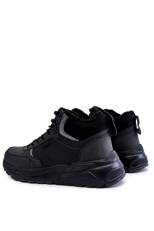 Męskie Ocieplane Buty Trekkingowe Cross Jeans KK1R4031C Czarne