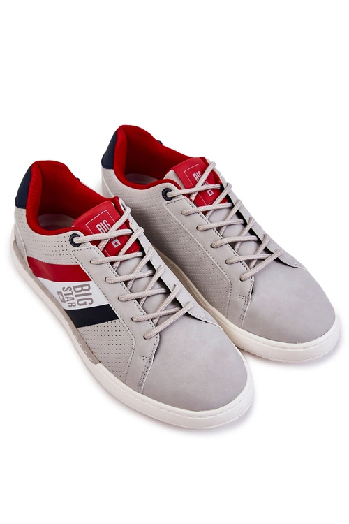 Klasyczne Męskie Buty Sportowe Memory Foam Big Star KK174056 Szare