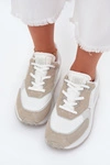 Skórzane Sneakersy Damskie Big Star OO274563 Hi-Poly System Białe