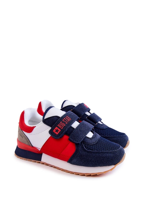 Dziecięce Sportowe Buty Memory Foam Big Star JJ374256 Granatowo-Czerwone