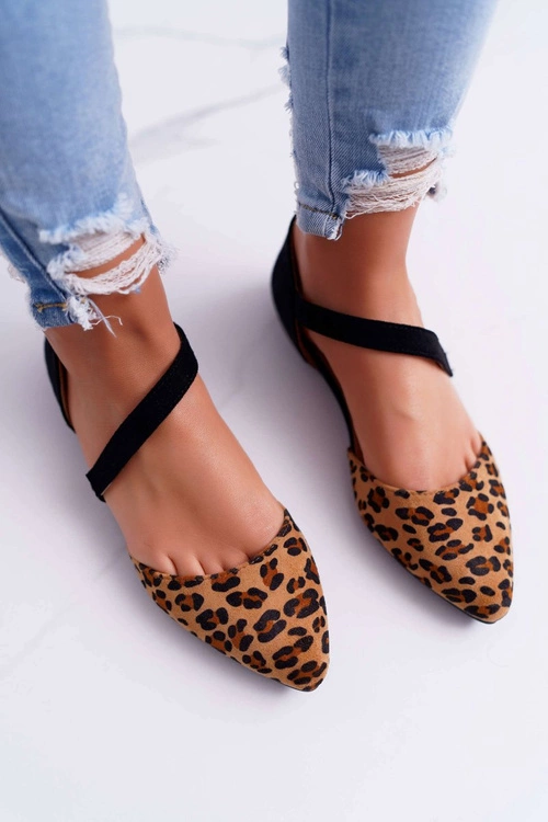 Lu Boo Baleriny W Szpic Zamsz Leopard Carana