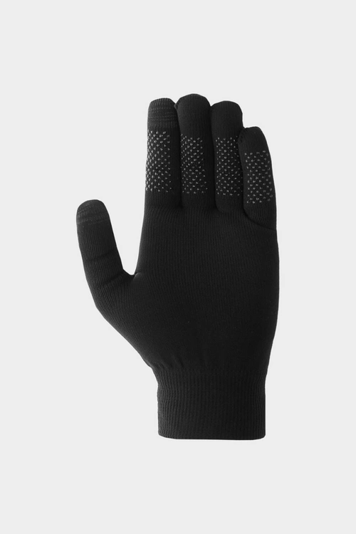 Dzianinowe Rękawiczki Touch Screen Uniseks 4F 4FWAW24AGLOU085-20S Czarne