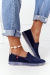 Ażurowe Espadryle Big Star HH276004 Granatowe