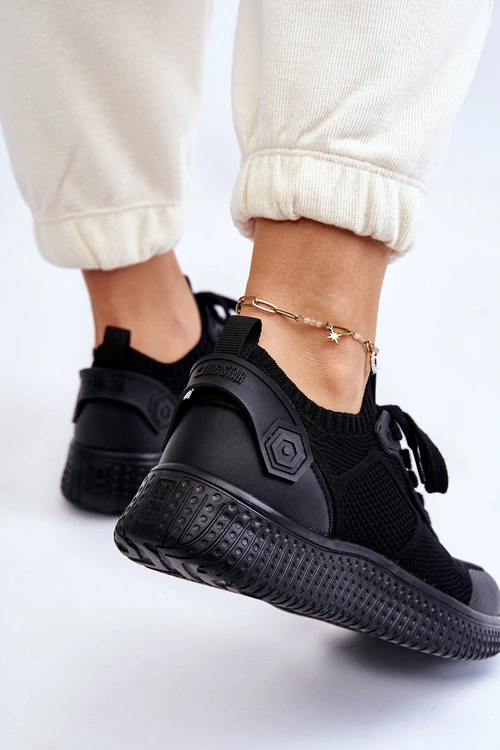 Damskie Wygodne Sneakersy Memory Foam System Big Star LL274414 Czarne