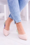 Lu Boo Transparentne Holograficzne Balerinki w Szpic Venessa
