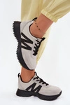 Zamszowe Sneakersy Damskie Na Platformie Vinceza 41521 Szare