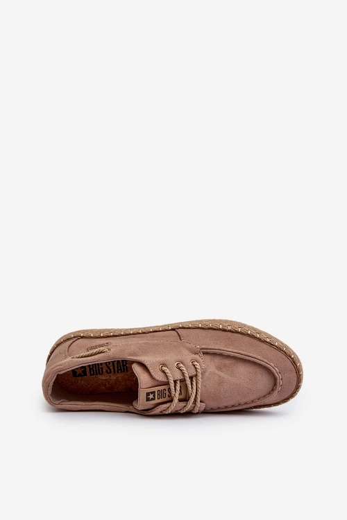 Espadryle Męskie Sznurowane Big Star NN174054 Beżowe