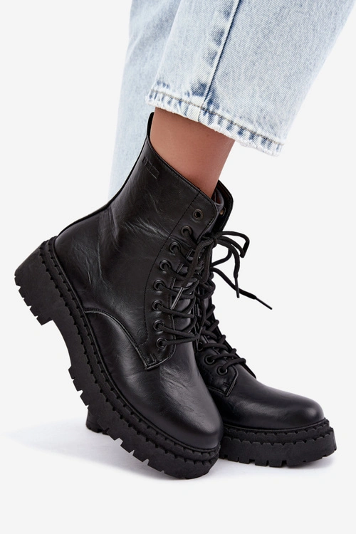 Botki Typu Workery Damskie Big Star UU274816 Czarne