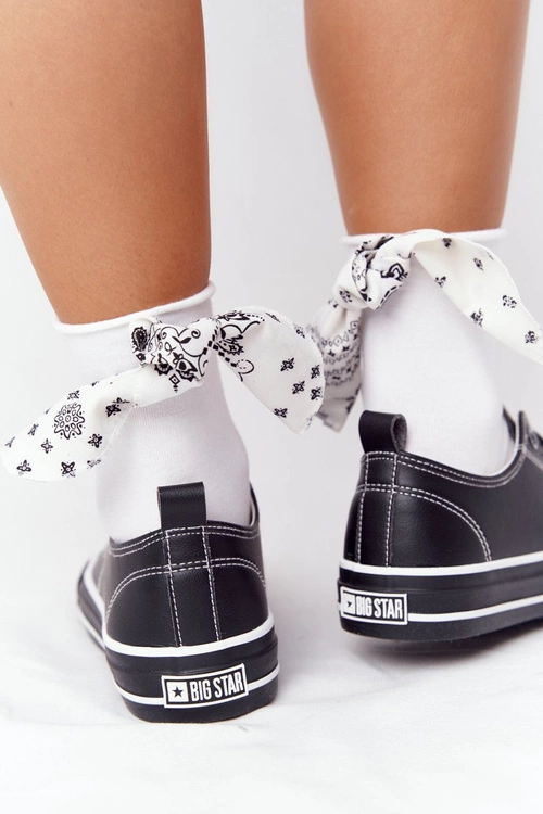 Damskie Skórzane Trampki BIG STAR HH274145 Czarne
