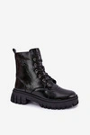 Skórzane Ocieplane Botki Workery Lee Cooper LCJ-26-16-4696 Czarne