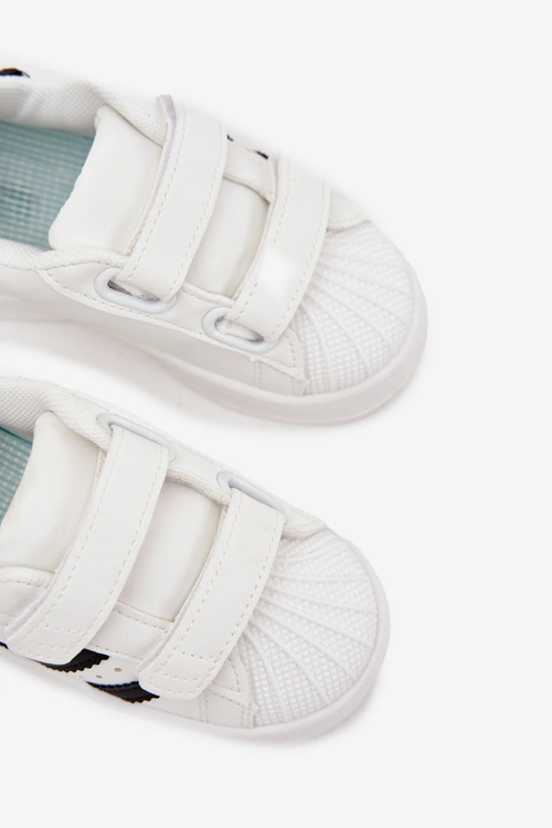 Dziecięce Buty Sportowe Sneakersy Z Eko Skóry Białe Renel