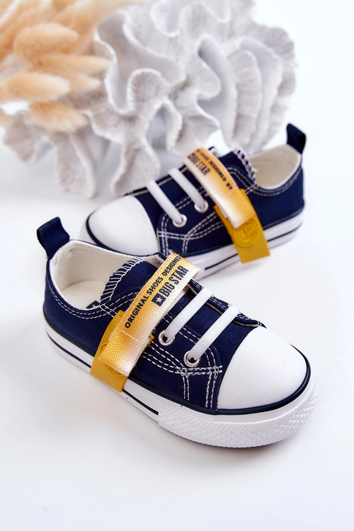 Dziecięce Niskie Trampki BIG STAR JJ374077 Granatowe