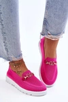Damskie Wsuwane Tenisówki Slip-On Z Ozdobą Fuksja Alena