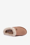 Kapcie Obuwie Domowe Damskie Z Futerkiem Inblu DR000004 Camel