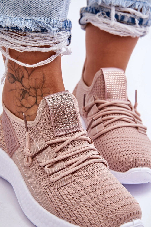 Wsuwane Damskie Buty Sportowe Różowe Hold Me!