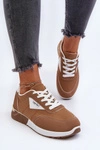 Buty Sportowe Sneakersy Damskie Brązowe Vovella