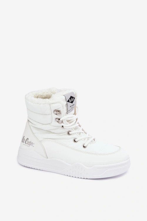 Sznurowane Śniegowce Trapery Lee Cooper LCJ-44-4563 Białe