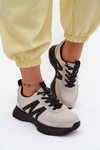 Zamszowe Sneakersy Damskie Na Platformie Vinceza 41521 Szare