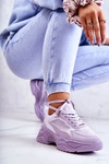 Damskie Buty Sportowe Sneakersy Fioletowe Bacaris