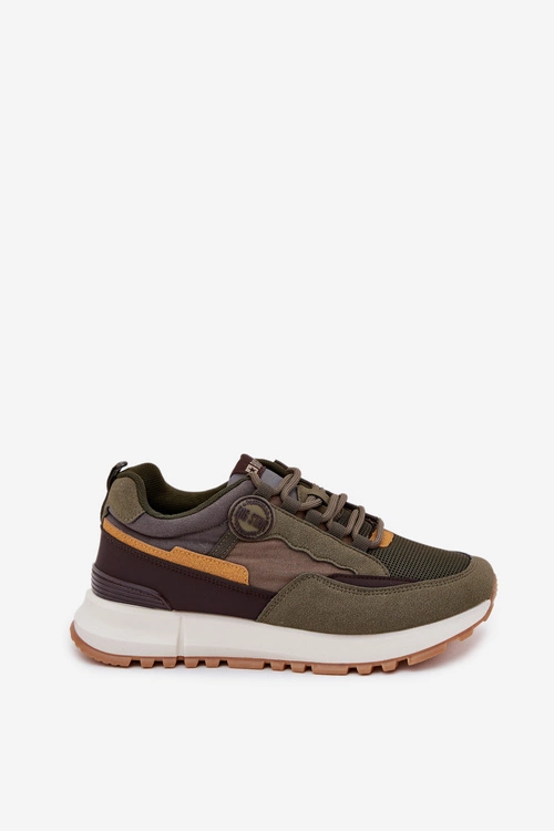 Buty Sportowe Sneakersy Męskie Big Star RR174280 HI-POLY SYSTEM Ciemnozielone