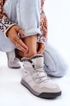 Damskie Ocieplane Śniegowce Cross Jeans KK2R4015C Szare