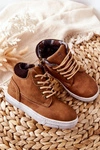 Dziecięce Ocieplane Sportowe Buty Big Star BB374131BS Camel